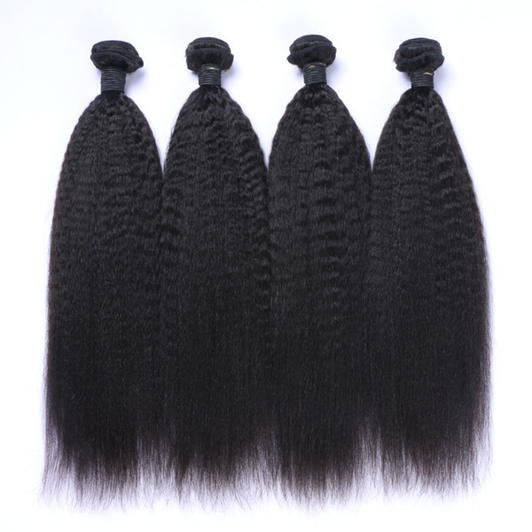 8A Peruvian Virgin Hair 100% Human Hair Afro Kinky Straight Curl Hair Weave Weft Bundles Extension Remy Quality