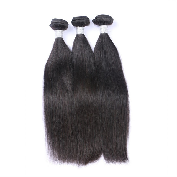 10A Natural Color 1B Brazilian Virgin Remy Unprocessed Human Hair Extensions Weave Bundles Straight Hair Wholesale