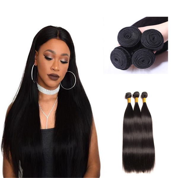 7A High Quality Brazilian Straight Human Hair Bundles 100% Unprocessed Virgin Hair 3 Bundles Natural Color Brazilian Hair For Sale