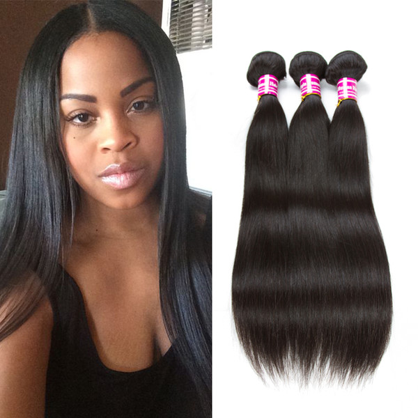 Grade 10a Brazilian Straight Human Hair Bundles 100% Unprocessed Indian Malaysian Virgin Wet and Wavy Human Hair Extensions Natural Color