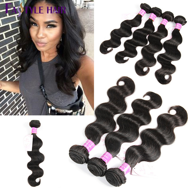 Bestseller!Fastyle Brazilian Body Wave Hair Extensions 6pc/lot UNPROCESSED Peruvian Malaysian Indian Virgin Human Hair Bundles Dyeable Cheap