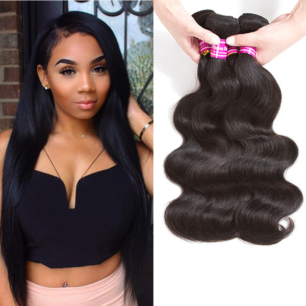 Grade 10a Brazilian Body Wave Human Hair Bundles 100% Unprocessed Indian Malaysian Virgin Body Wave 4 Bundles Human Hair Extensions Hot