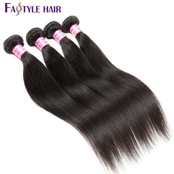 Fastyle Wholesale Indian Straight 4pc/lot Brazilian Peruvian Malaysian Mink Virgin Human Hair Bundles Super Quality Reasonable Price Dyeable