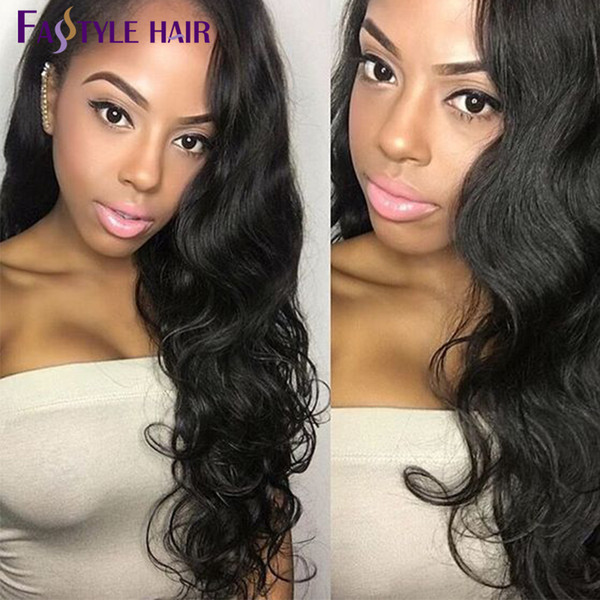 Fastyle Indian Body Wave Extensions Natural Black UNPROCESSED Brazilian Peruvian Malaysian Virgin Human Hair Bundles Double Weft Dyeable