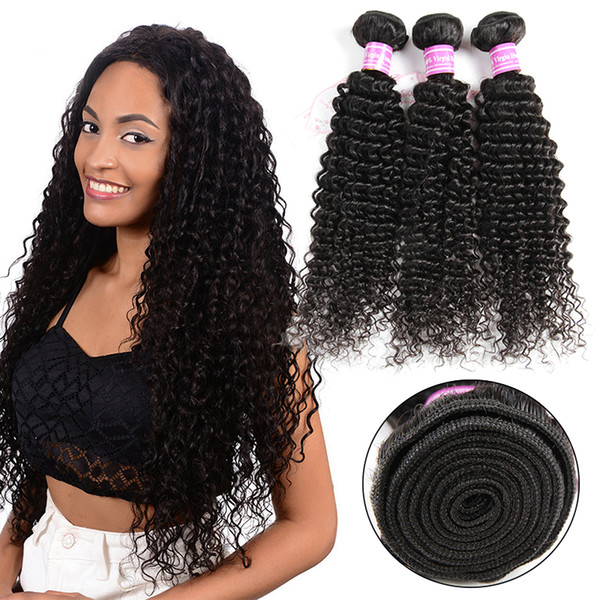 Fastyle Brazilian Virgin Human Hair Weave Bundles Unprocessed Peruvian Kinky Curly Human Hair Remy Hair Extensions