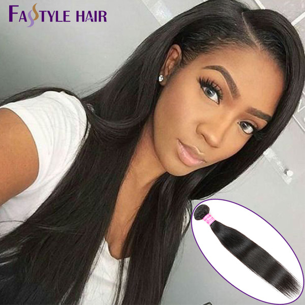 Wholesale Fastyle Brazilian Straight Hair Extensions Natural Black UNPROCESSED Peruvian Malaysian Indian Virgin Human Hair Bundles Dyeable