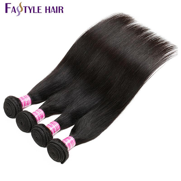 Fastyle Indian Straight Natural Black Color Brazilian Peruvian Malaysian Mink Virgin Human Hair Bundles Super Quality Reasonable Price