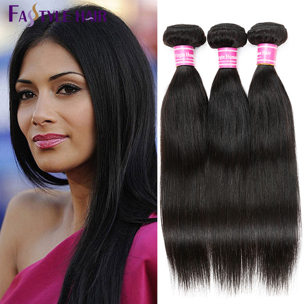 Hot Selling!Malaysian Straight Weave Natural Black Brazilian Peruvian Indian Unprocessed Virgin Hair Bundles 5pc/lot Dyeable High Quality