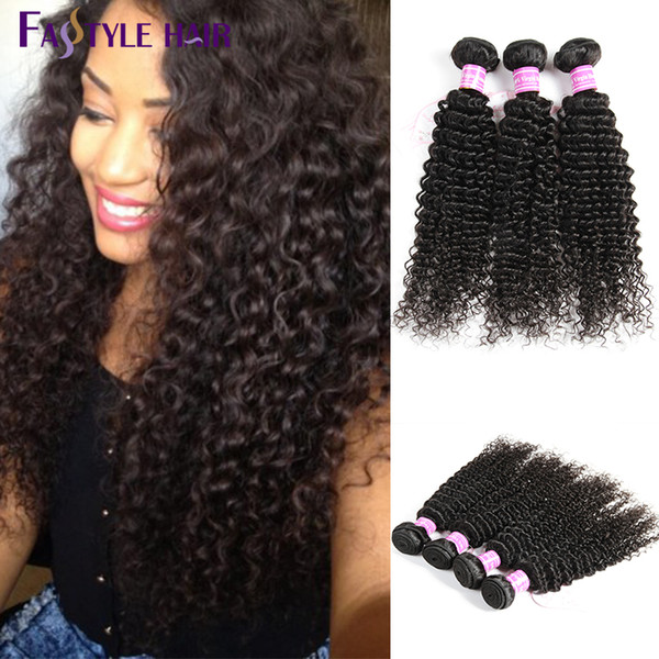 Hot Cake!!Fastyle Mink Peruvian Kinky Deep Curly Extensions 4pc/lot Unprocessed Brazilian Malaysian Indian Virgin Human Hair Bundles Cheap