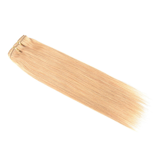 Indian Straight Hair Weave 3 or 4 Bundles Virgin Honey Blonde Color Human Hair Extensions, Free DHL