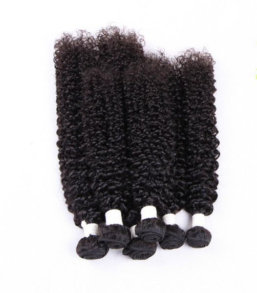 Elibess Brand Remy Hair Jerry Kinky Curly Virgin Hair Tight Curly Weave 3pieces Lot Cheap price Human Hair Bundles, 