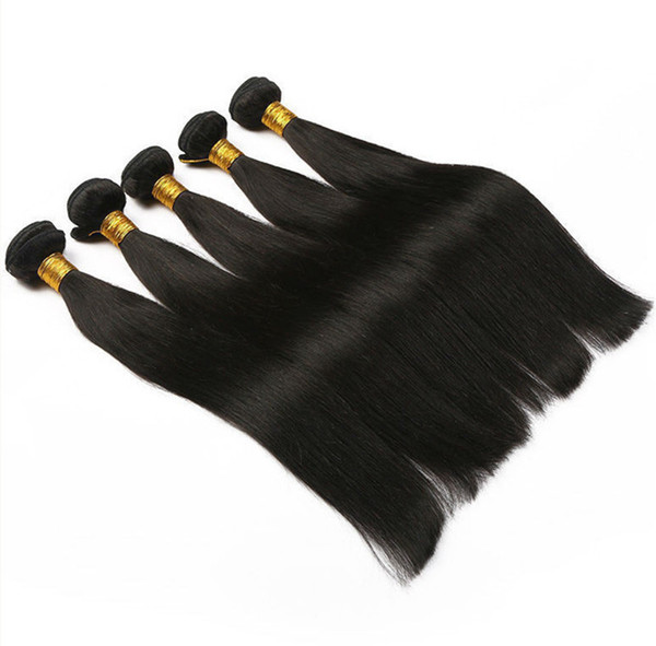 Unprocessed Silky Straight Wave Virgin Brazilian Hair Weave, Raw Human Hair Bundles with natural Color,60g/bundle &5 bundle one Lot