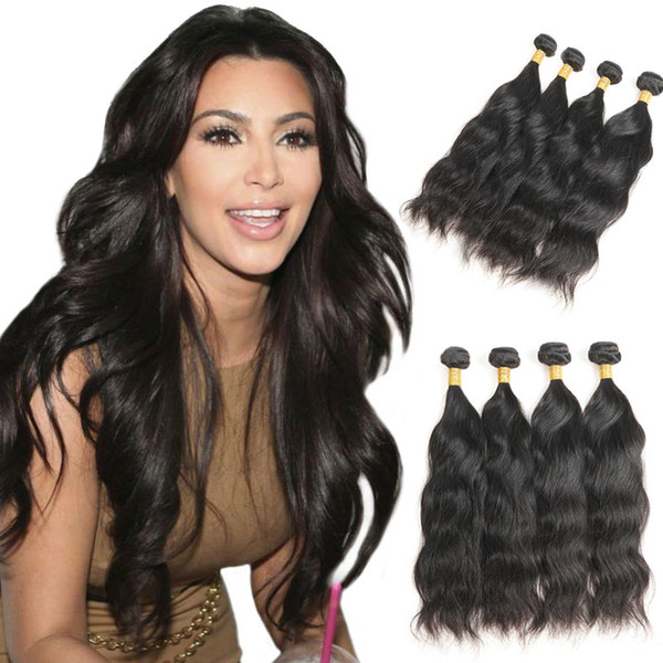 Indian Virgin Hair 4 Bundles Wet And Wavy Indian Human Hair Natural Wave Dyeable Unprocessed Human Hair Wefts Tangle 