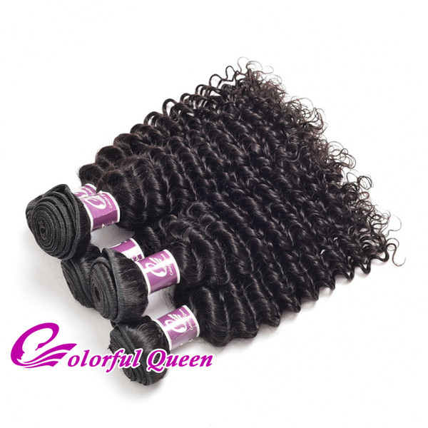 4Pcs Brazilian Hair Deep Wave Cheap Brazilian Deep Curly Virgin Hair 4 Bundles 400g Grade 7A Unprocessed Curly Virgin Human Hair Weave Weft