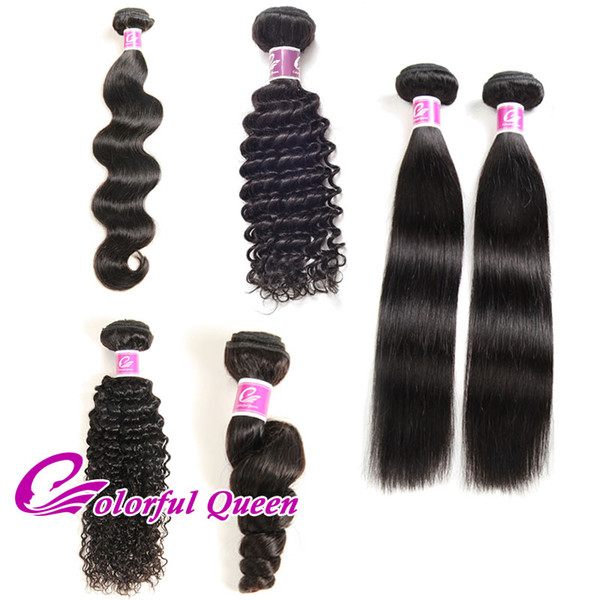 Cheap Brazilian Hair 100% Unprocessed Virgin Human Hair Weave 1pc 100g Brazilian Virgin Hair Bundles Straight Kinky Curly Deep Body Wave