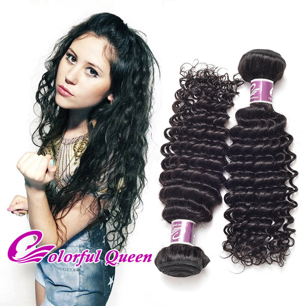 Cheap Malaysian Curly Virgin Hair Deep Wave 4pcs 400g Human Hair Extensions Cambodian Brazilian Indian Natural Wet Wavy Hair Bundle 8-26Inch