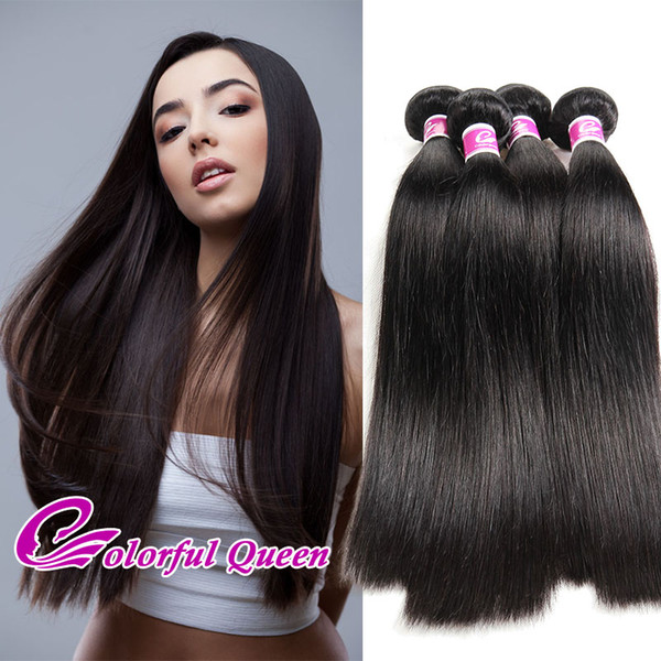 Malaysian Virgin Human Hair Extensions Straight 3 4 Bundles Brazilian Silk Straight Human Hair Weave Peruvian Indian Virgin Hair Weave 400g