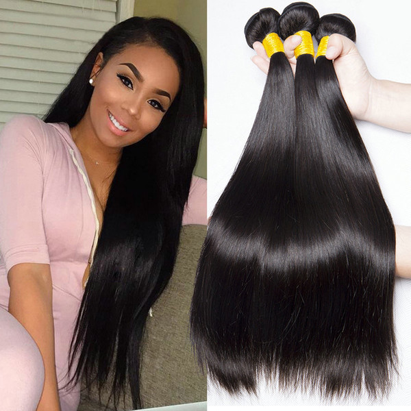 Brazilian Straight Human Hair Bundle Deals Cheap Virgin Human Hair Extension Dyable Brazilian Virgin Remy Hair Straight 300g No Tangle