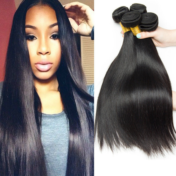 Grade 8A Brazilian Straight Huamn Hair Bundles Wholesale Virigin Hair Weave Extensions Unprocessed Smooth Brazilian Human Hair Bundles 300g