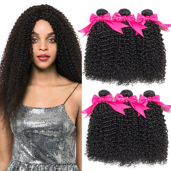 Yavida Curly Human Hair 3 Bundles Unprocessed Brazilian Hair Weave Bundles Wholesale Virgin Kinky Curly Hair Extensions for Black Women