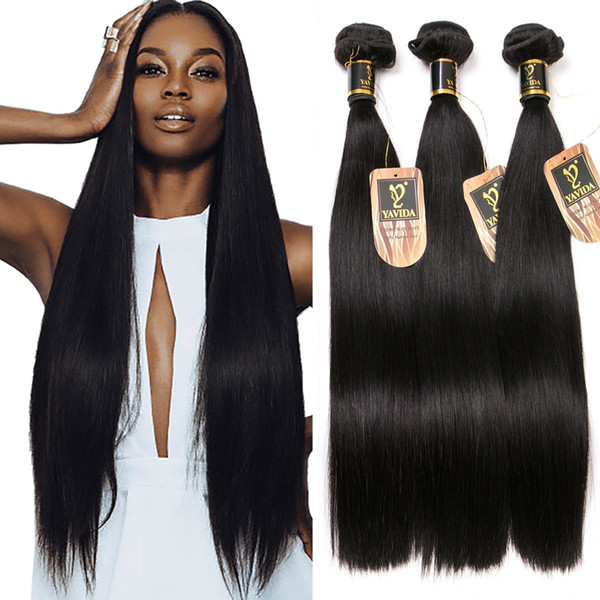 Yavida Brazilian Straight Hair 300g Virgin Straight Brazilian Human Hair Extensions 8A Grade Unprocessed Brazilian Virgin Hair Weave