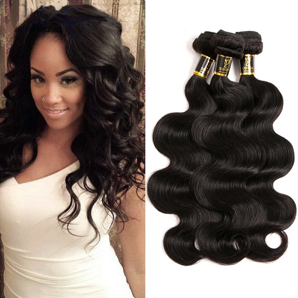 Yavida 8A Human Hair Extensions Body Wave 300g Peruvian Body Wave Hair Bundles 8-26 Inch Top Quality 100% Peruvian Human Hair Weft on Sale