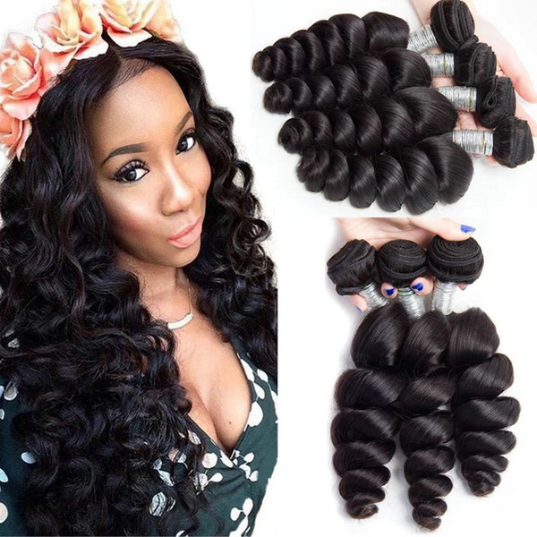 Yavida Top Quality Brazilian Human Hair Extensions Loose Wave 3 Bundles Brazilian Loose Wave Hair Total 300g 8A Unprocessed Brazilian Hair