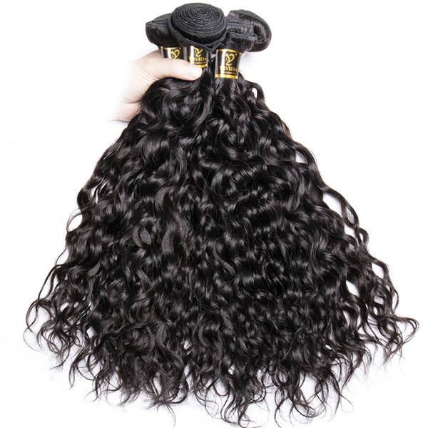 Yavida Peruvian Water Wave 3 Bundles 8A Unprocessed Peruvian Curly Human Hair Extensions Peruvian Virgin Hair Weave 300g Natural Color