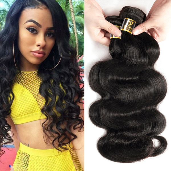 Yavida Virgin Brazilian Body Wave 3 Bundles Unprocessed Human Hair Body Wave Extensions 8A Brazilian Hair Weave Can be Dyed