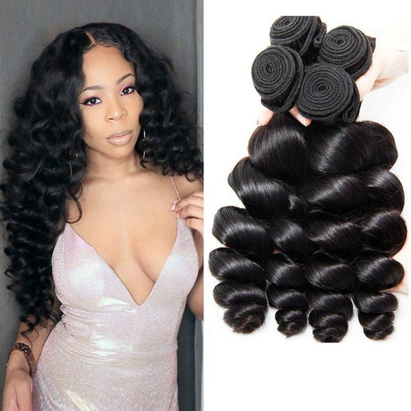 Yavida Peruvian Hair Loose Wave Bundles Peruvian Virgin Human Hair Extensions Total 300g 8A Unprocessed Peruvian Hair Loose Wave Weave