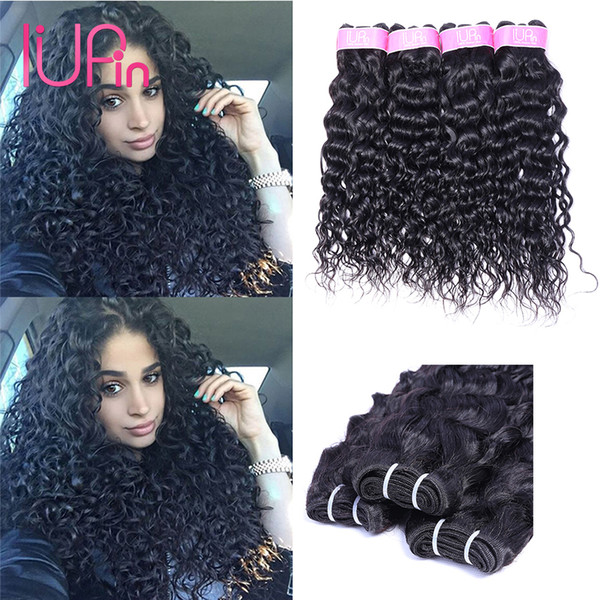 8A Brazilian Virgin Human Hair Bundles Water Wave 4 Bundles Malaysian Peruvian Indian Brazilian Hair Extensions Wet And Wavy Hair Weaves