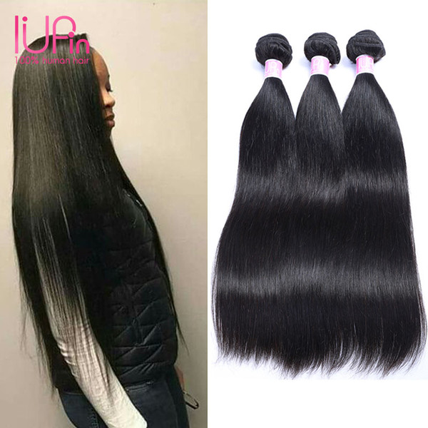 Indian Human Hair with Closure 3 Bundles Virgin Straight Hair with Lace Closure Unprocessed Natural Black Human Hair Wholesale