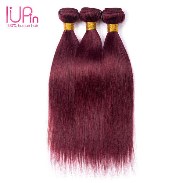 Beauty Supply IUPin Brazilian Virgin Human Hair 3 Bundles a Lot Color 99J Peruvian Hair Straight Weaves Indian Malasian Human Hair Weaving