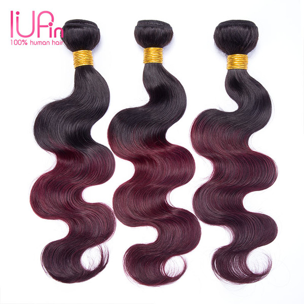 1B-99J Ombre Human Hair 3 Bundles Body Wave Brazilian Hair 300g a Lot Malaysian Indian Peruvian Virgin Human Hair Weft Body Wave