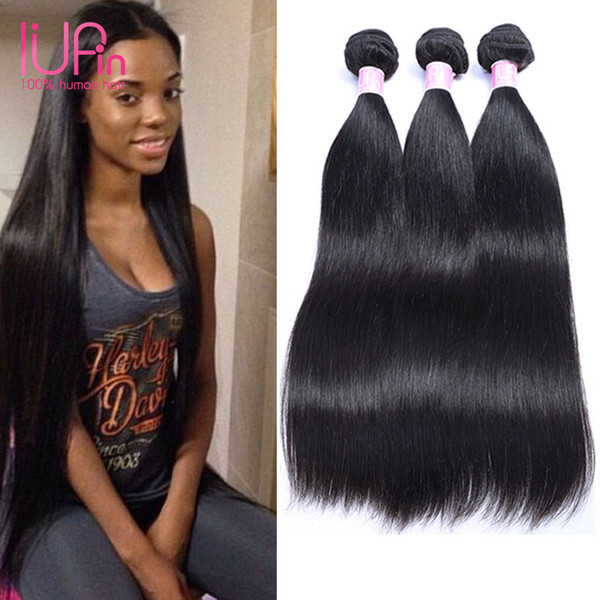 IUPin Hair Virgin Unprocessed Brazilian Straight Wave Human Hair Peerless Virgin Hair 3 Pieces ALot For Wholesale 