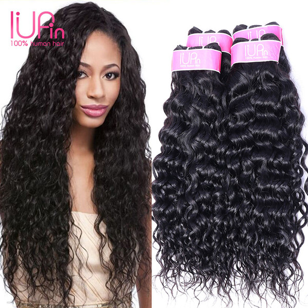 Cheap Brazilian Virgin Hair 4 Pieces Human Hair Bundles Wet And Wavy Virgin Brazilian Double Weft Water Wave Queen Beauty Hair Products