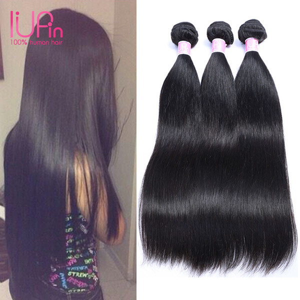 Brazilian Virgin Straight Hair Bundles 100% Unprocessed Human Hair Weave Extensions Straight Wave Natural Color Can Be Dyed and Bleached