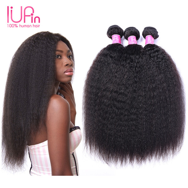 Unprocessed 8A Peruvian Hair Kinky Straight Virgin Hair Double Weft Peruvian Combodian Brazilian Human Hair Extensions Free