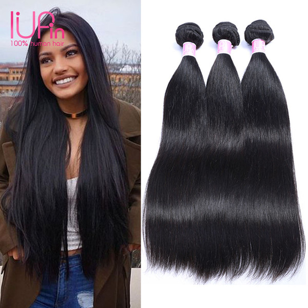 IUPin Hair Products Cheap Bundles 24 Inch Human Hair Straight Wave Unprocessed 3 Bundles Peruvian Virgin Hair Soft And Thick