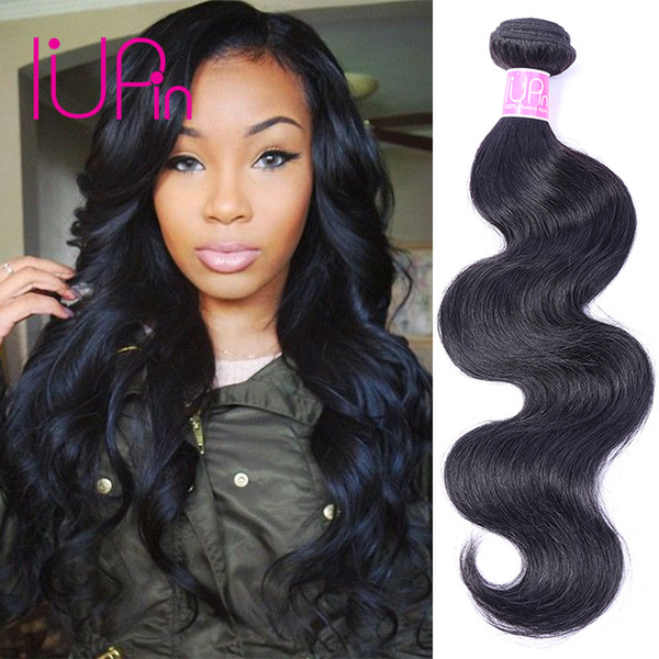 Brazilian Hair 4 Bundles Human Hair Extension Body Wave Brazilian Malaysian Peruvian Indian Hair 95g-105g Natural Black Brazilian Weaves