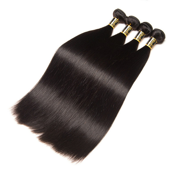 8A Straight Human Hair 3/4Bundles 100% Unprocessed Human Hair Straight Weave Brazilian Hair Bundles Extension 