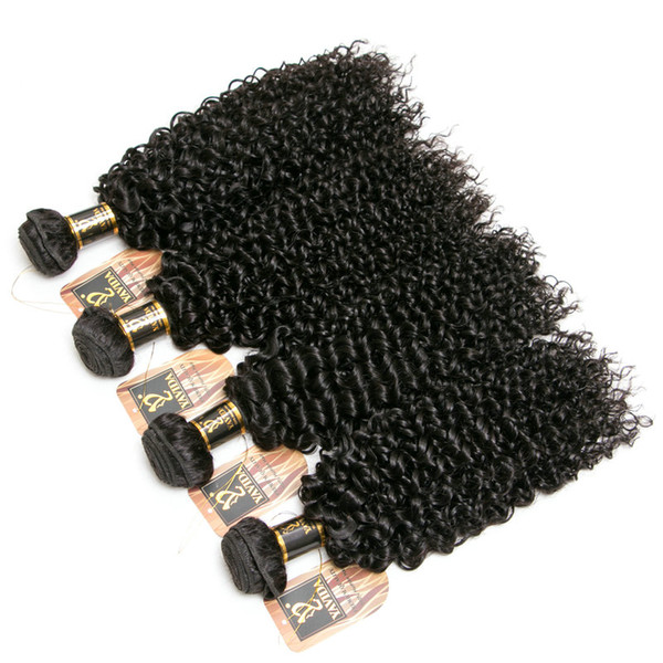 Chirstmas Gifts 100% unprocessed Malaysian Kinky Curly Hair Bundles 8A Virgin Human Hair Weave Extension 4bundles Total 400g