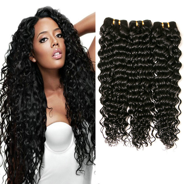 Hot selling Malaysian Virgin Weave 3/4bundles Human Hair deep Wave Style, 100% Human Hair extension,double weft