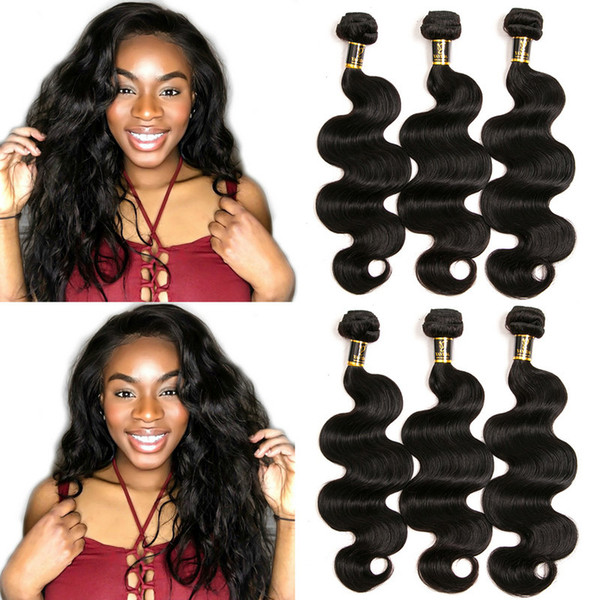 8A Brazilian Virgin Hair body wave 100 human hair 3 bundles a lot 2017 best selling virgin remy hair bundles extension