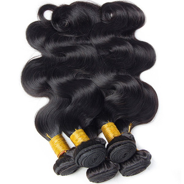 Peruvian Virgin Hair Body Wave 4 Bundles 8A Unprocessed Remy Hair Weave Natural Color 100g/pc Total 400g for black women