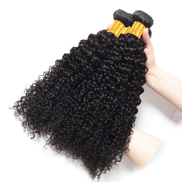 8A Brazilian Kinky Curly Hair Bundles 100% Remy Human Hair Weave Natural Color Brazilian Human Hair Extension With 3 Bundles