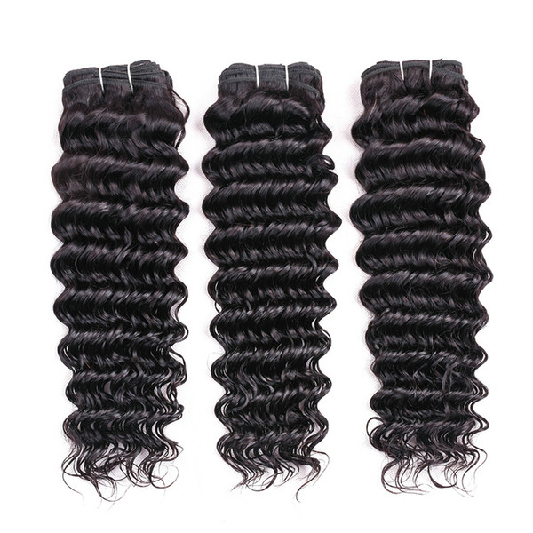 Brazilian Deep Wave Hair Bundles Deal 100% Remy Human Hair Extension 3 Bundles Available Deep Wave Hair for Black Women