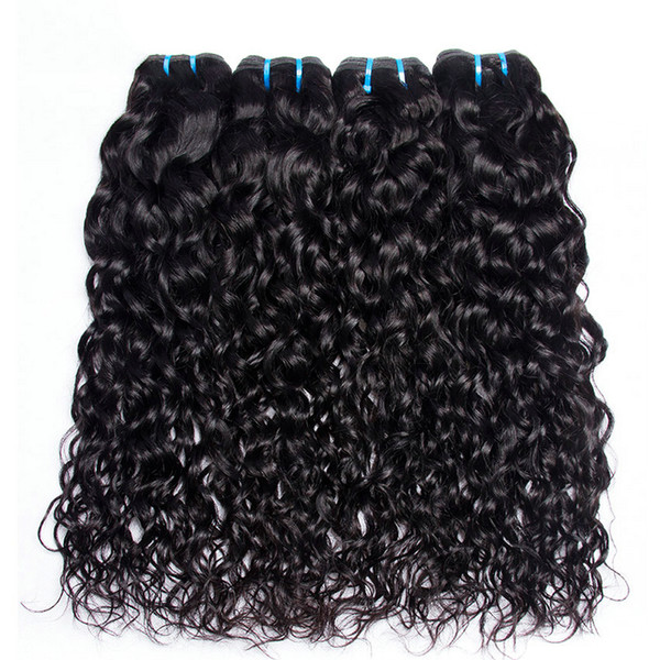 8A Virgin Brazilian Water Wave Hair Bundles Extension Weft 100% Unprocessed Human Hair Weave Bundles Water Wave Hair 4 Bundles