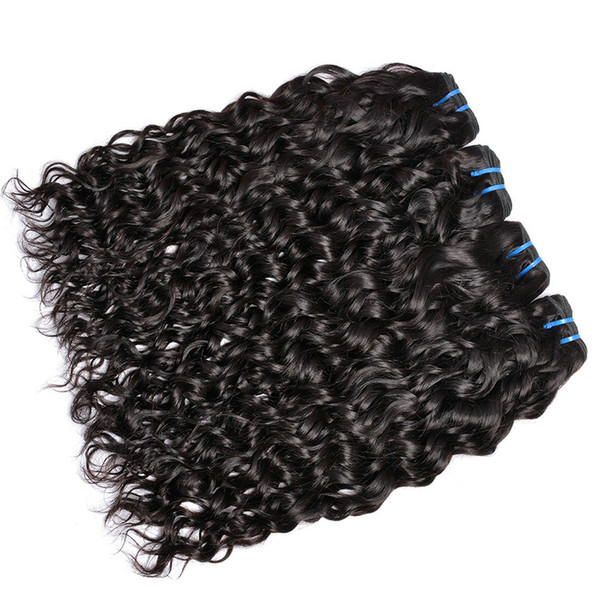 Brazilian Water Wave Hair Bundles 100% Unprocessed Virgin Brazilian Human Hair Weave 4 Bundles Water Wave Hair Extension Weft