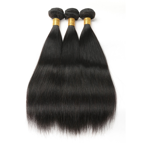 Indian Straight Hair Weave Bundles 3 Bundles Human Hair Extensions Non Remy Hair Bundles Deals Natural Color